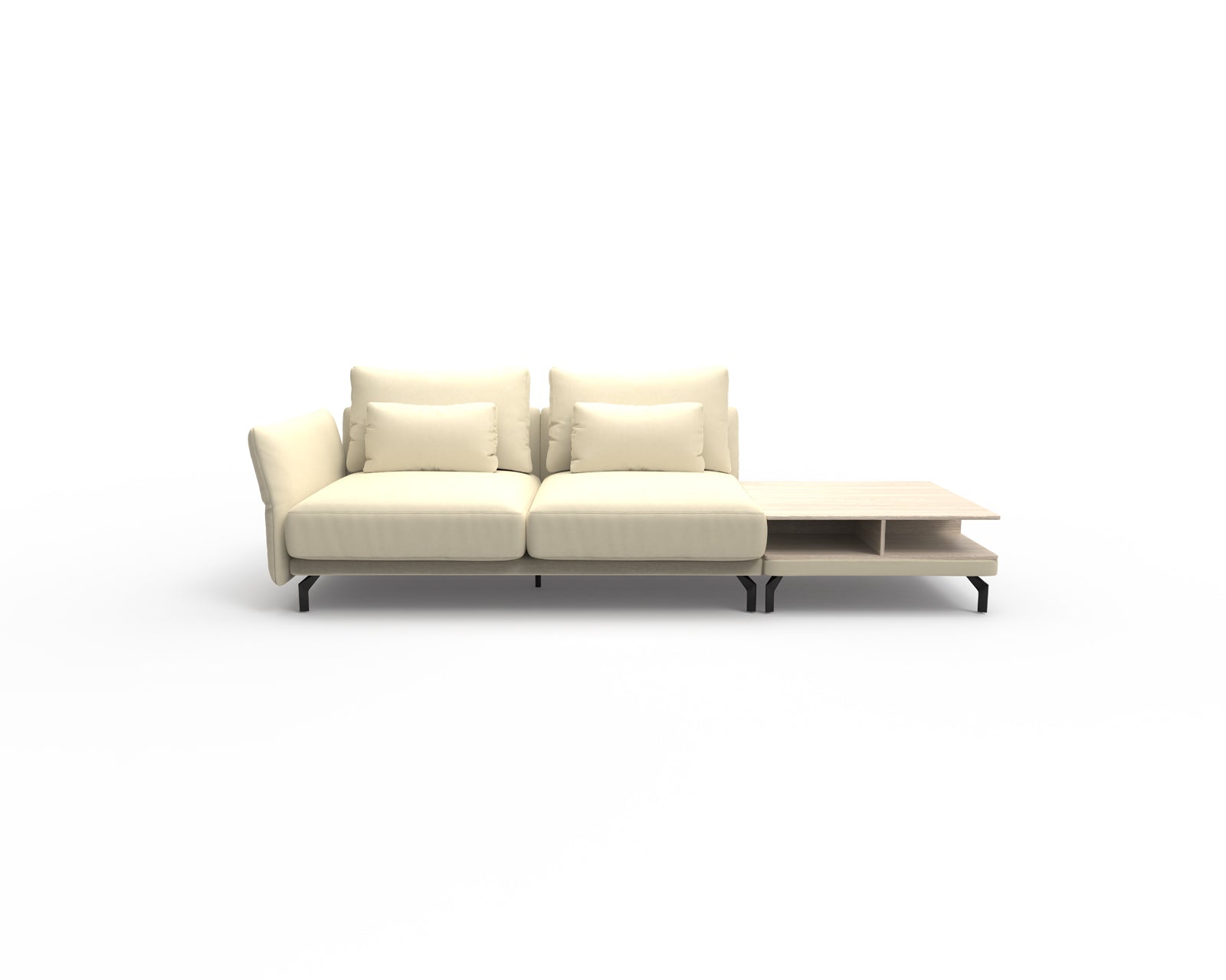 Seagull 2 Seater Sofa with Shelf Table (Right)
